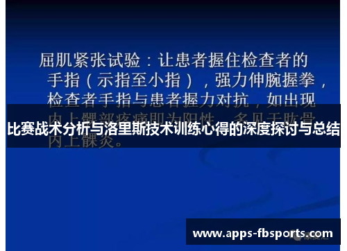 比赛战术分析与洛里斯技术训练心得的深度探讨与总结